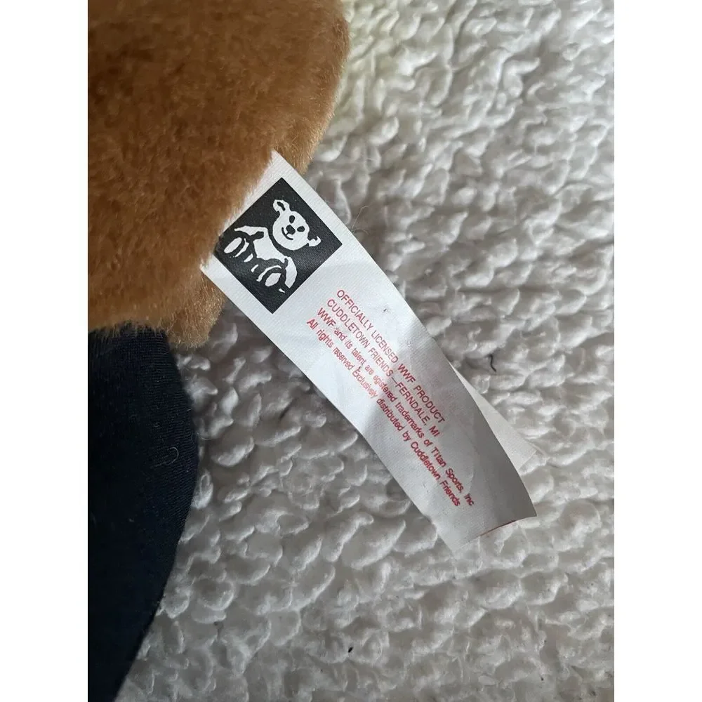 Officially Licensed WWF Cuddletown Friends Bear‎ Plush The Rock